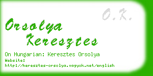 orsolya keresztes business card